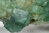 Green Fluorescent Cubic Fluorite Crystals - Madagascar #361317-4